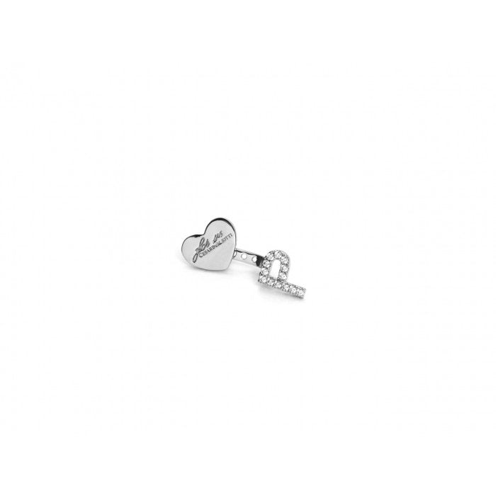 Doris Letter P Rhinestone Drop Earring