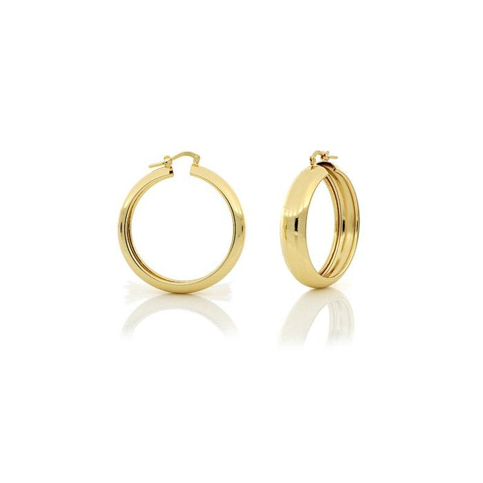 Mini boucles d'oreilles créoles en bronze doré