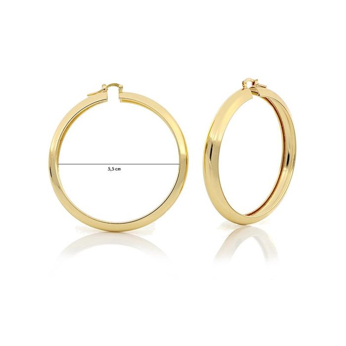 Orecchini a cerchio maxi in bronzo dorato