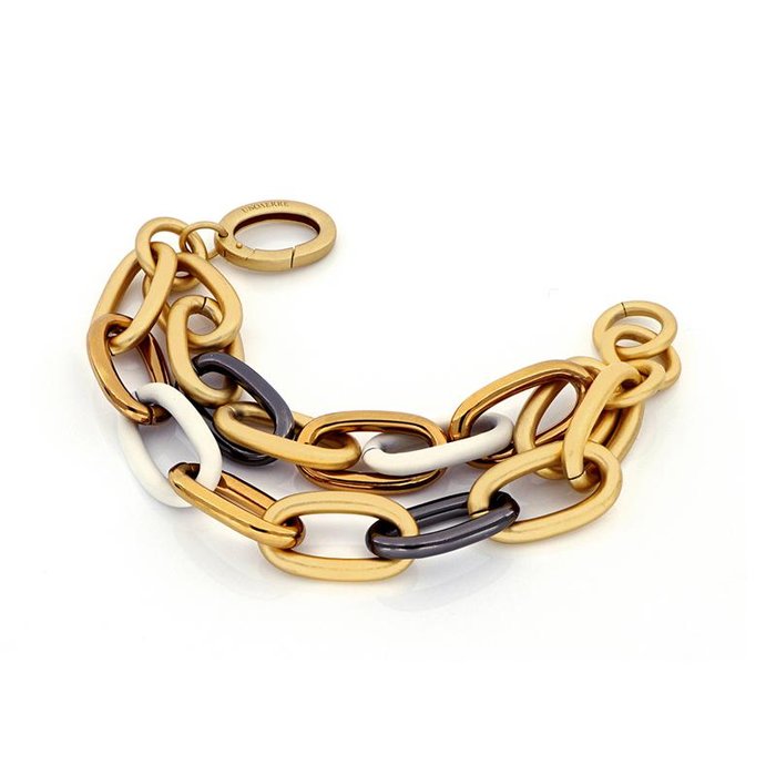 Bracciale in bronzo giallo marrone e nero
