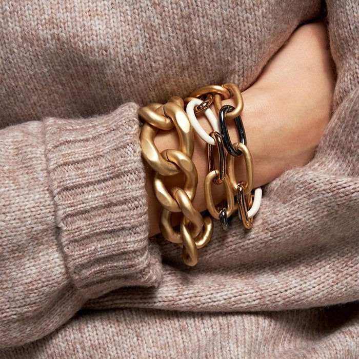 Bracciale in bronzo giallo marrone e nero