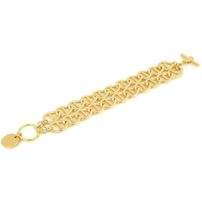 Bracciale Traversino in bronzo dorato