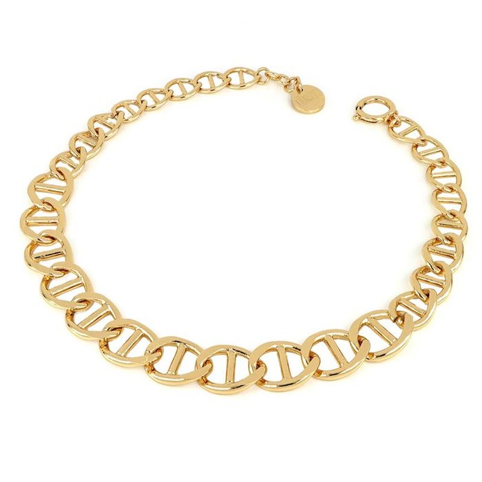 Collana Traversino in bronzo dorato