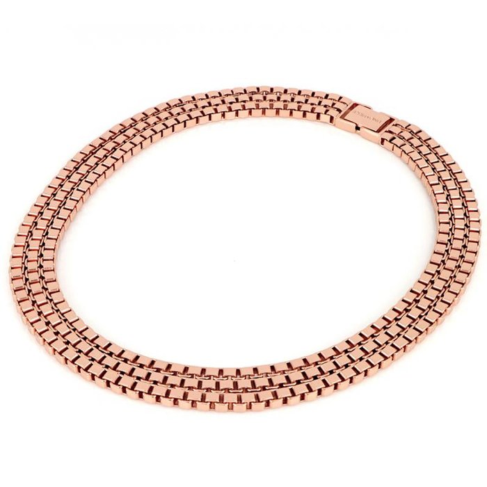 Collana Veneziana in bronzo dorato rosa