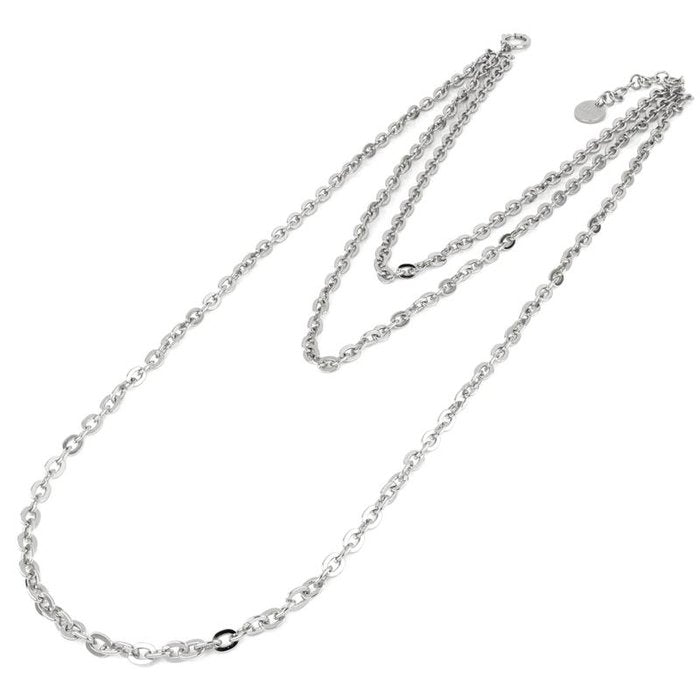 Collana in bronzo argentato