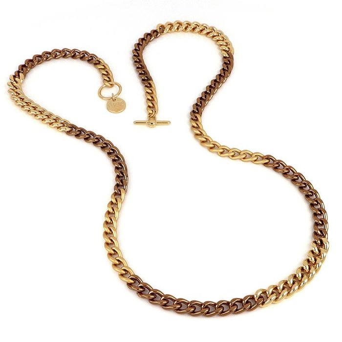 Collana Chanel in bronzo cioccolato