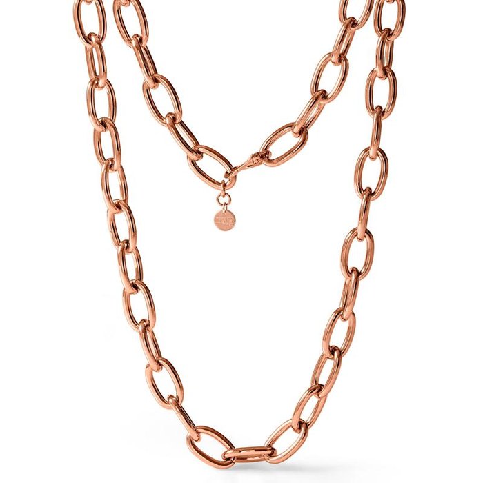 Collana in bronzo dorato rosa