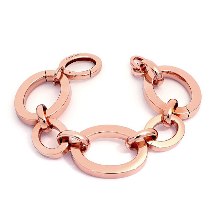Bracciale in bronzo dorato rosa