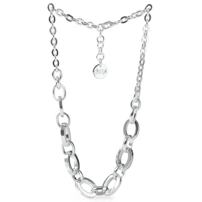 Collana in bronzo argentato