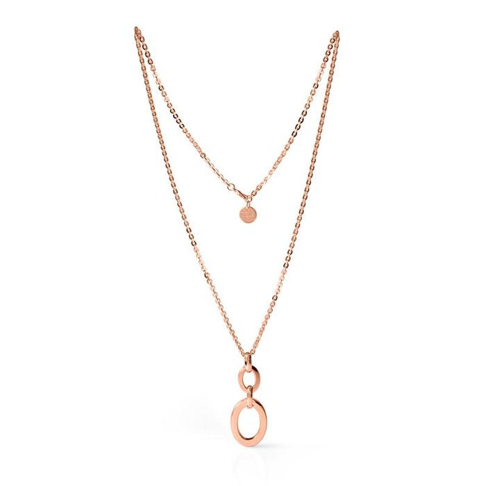 Collana in bronzo dorato rosa
