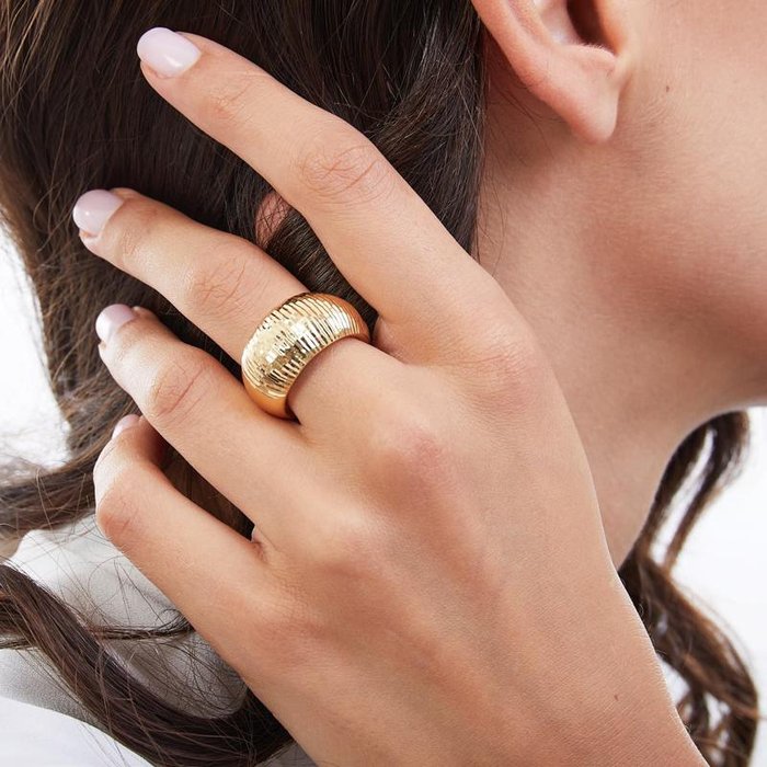 Bague en bronze doré