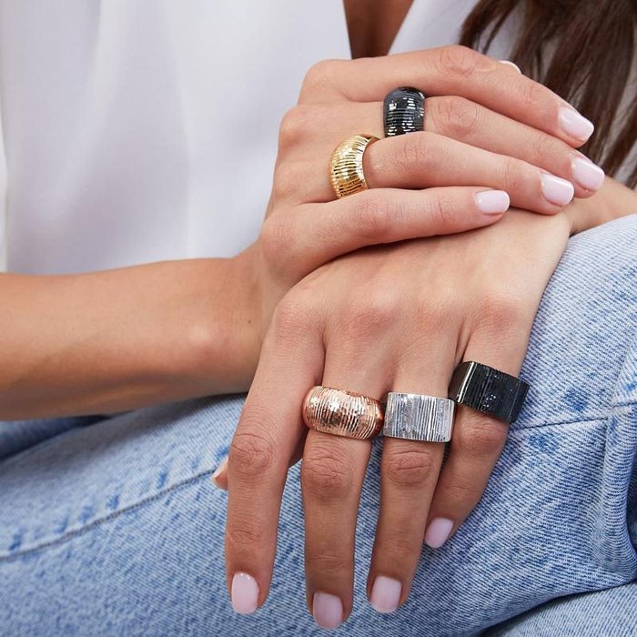 Bague en bronze doré