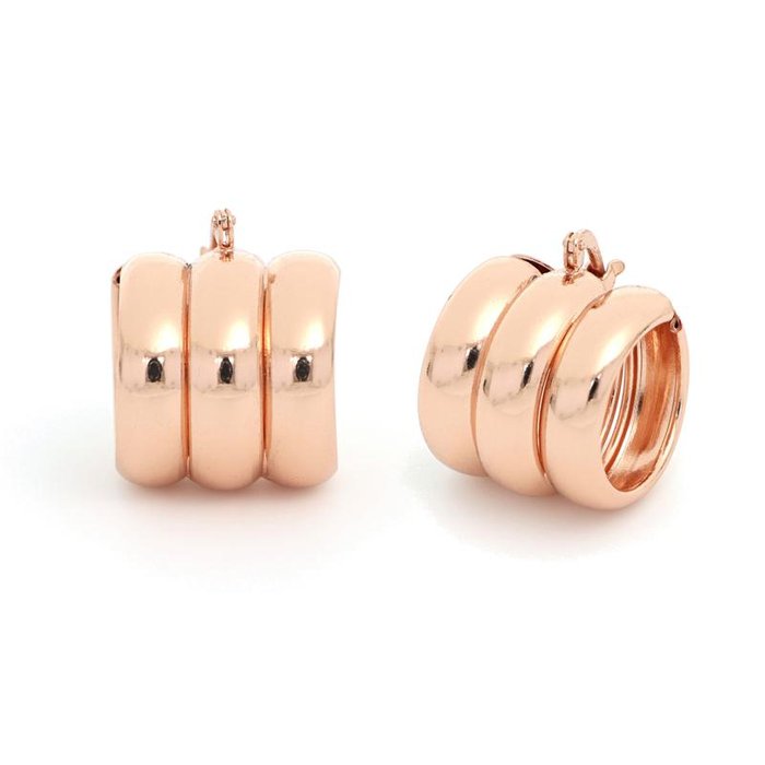 Orecchini in bronzo dorato rosa