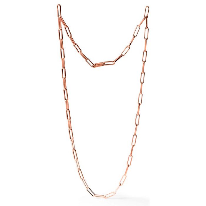 Collana in bronzo dorato rosa