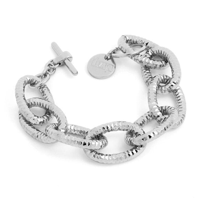 Bracciale in bronzo argentato