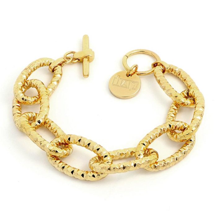 Bracciale catena maxi in bronzo dorato