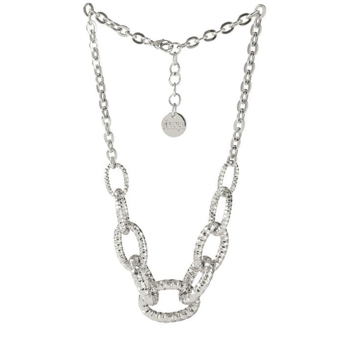Collana in bronzo argentato