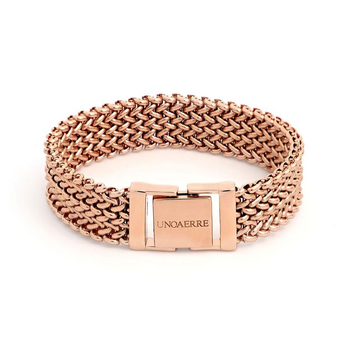 Bracciale in bronzo dorato rosa