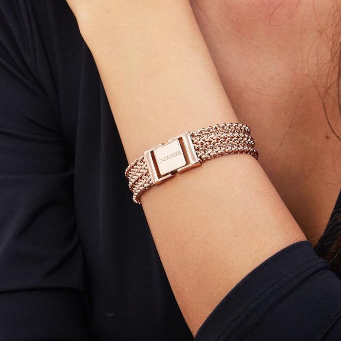 Bracciale in bronzo dorato rosa