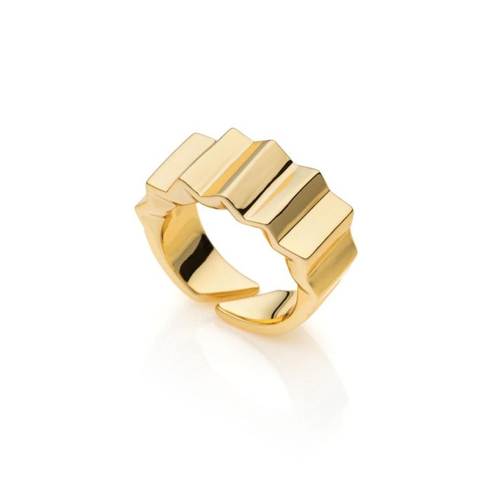 Anello in bronzo dorato
