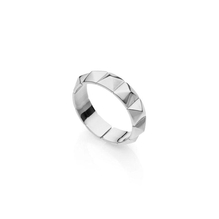 Anello in bronzo argentato