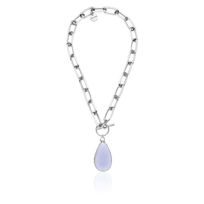 Collana con pendente in cristallo glicine