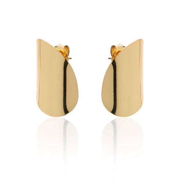 Orecchini in bronzo dorato Onda