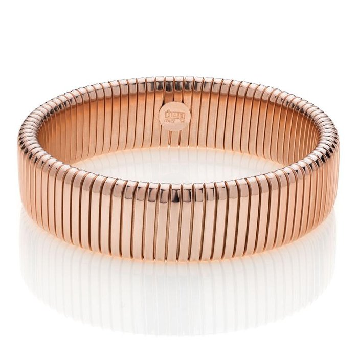 Bracciale Tubogas in bronzo dorato rosa