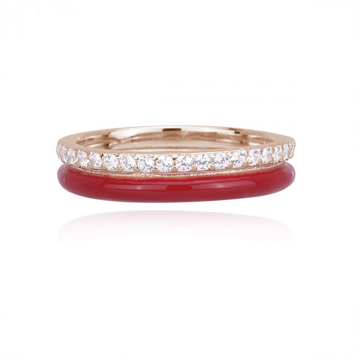 RING WITH RED ENAMEL