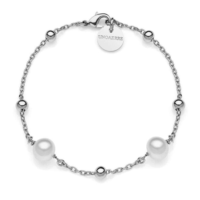 Bracciale di catena con perle naturali