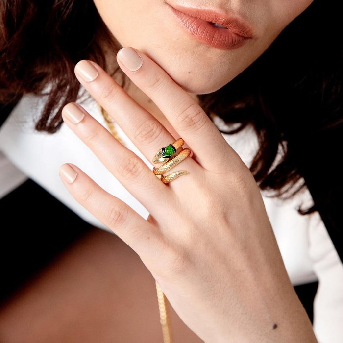 Anello serpente dorato