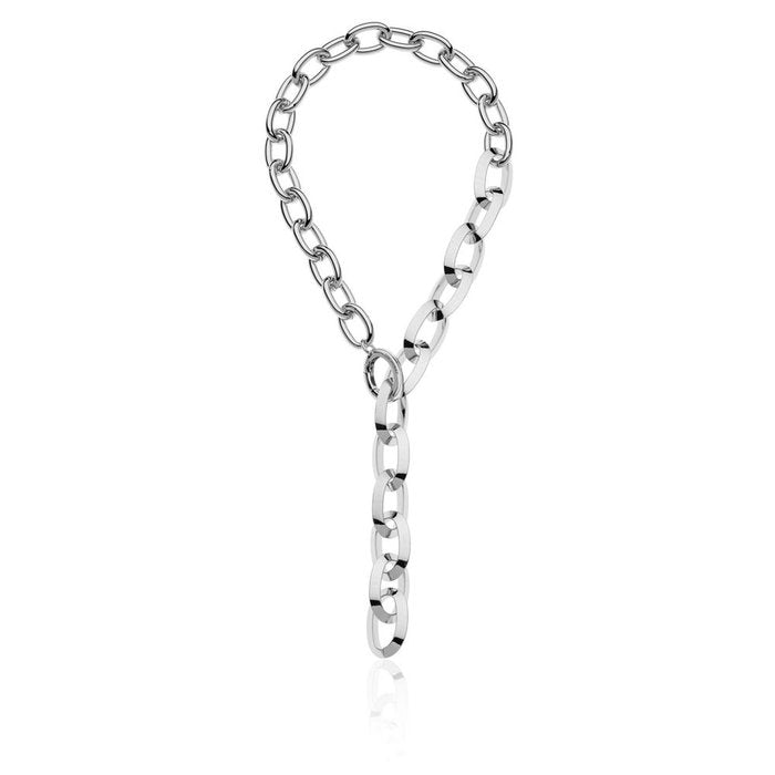 Collana con maglie ovali e triangolari