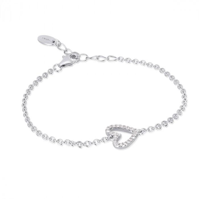Bracciale centrale cuore strass - gioielleriaperdichizzi.it