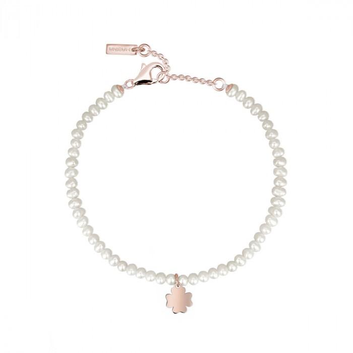 Bracciale perline pendente quadrifoglio - gioielleriaperdichizzi.it