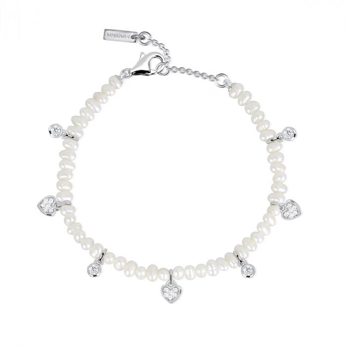 Bracciale armbander perline pendenti cuore strass - gioielleriaperdichizzi.it