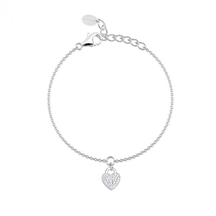 Bracciale armbander pendente cuore strass - gioielleriaperdichizzi.it