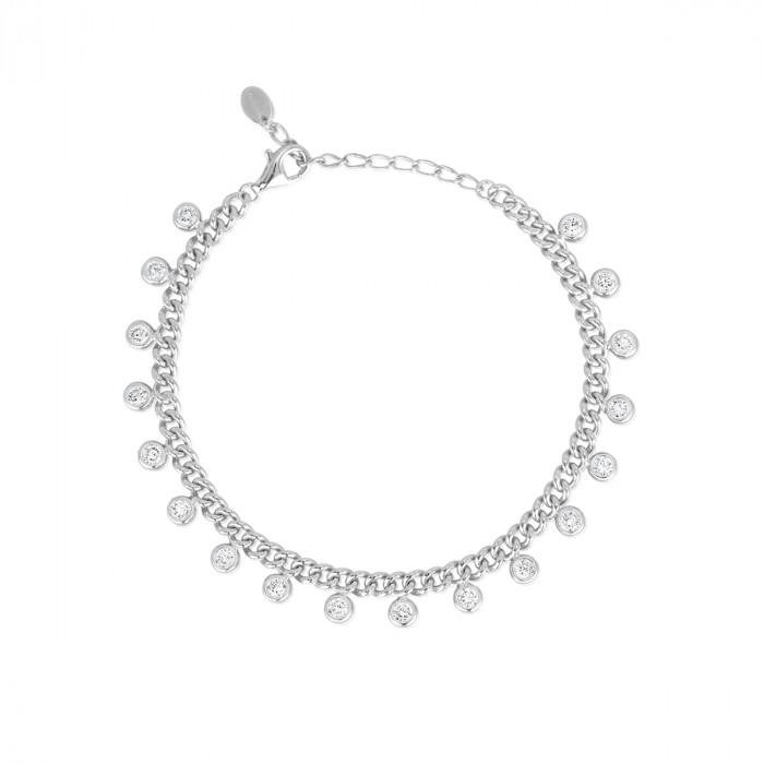 Bracciale grumetta pendenti cerchi zircone - gioielleriaperdichizzi.it