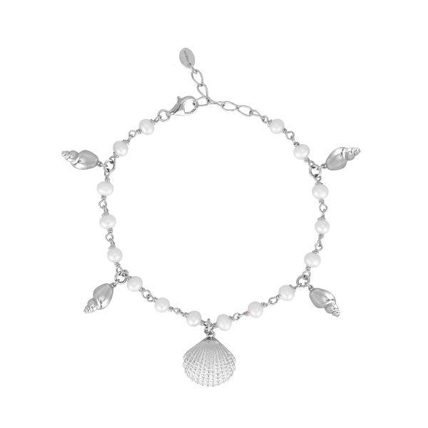 BRACCIALE CONCHIGLIE CON PERLE - gioielleriaperdichizzi.it