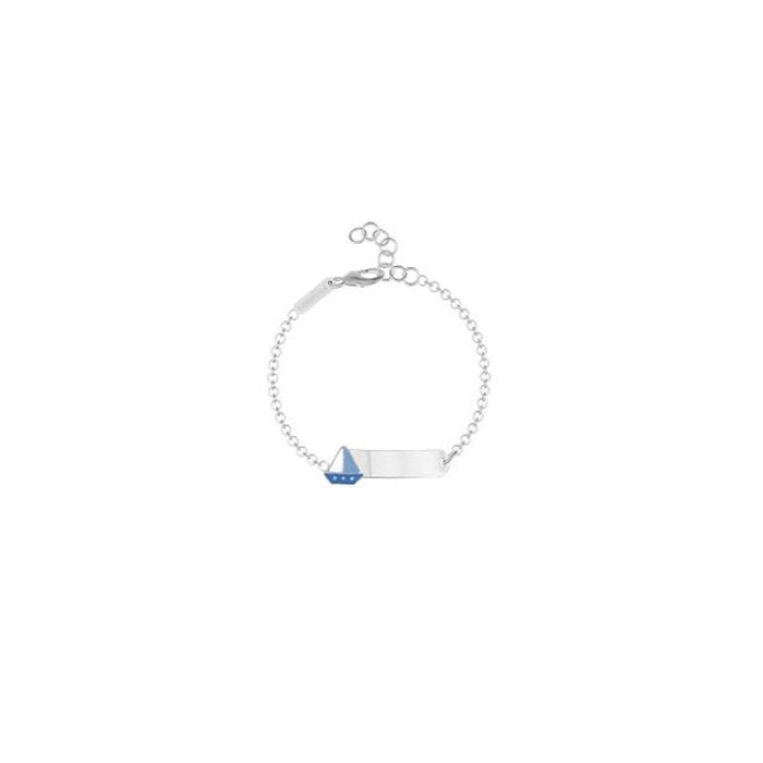 BOAT BRACELET WITH ENGRAVABLE PLATE