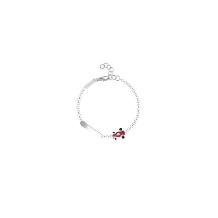 RACING CAR BRACELET WITH ENGRAVABLE PLATE
