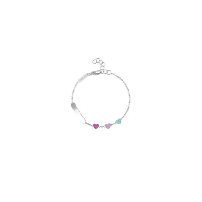 HEARTS BRACELET WITH ENGRAVABLE PLATE