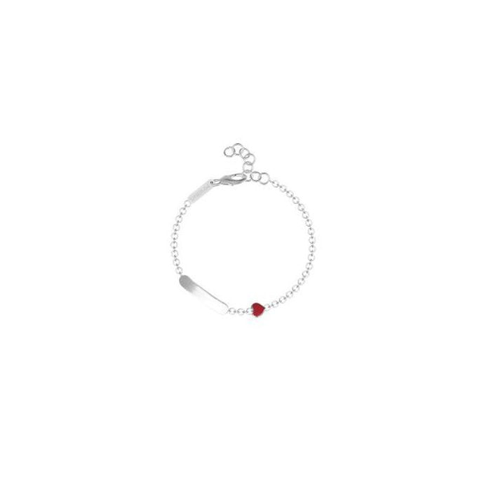 BRACELET COEUR AVEC PLAQUE GRAVABLE