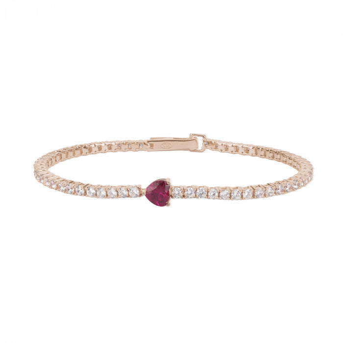 BRACELET DE TENNIS AVEC COEUR
