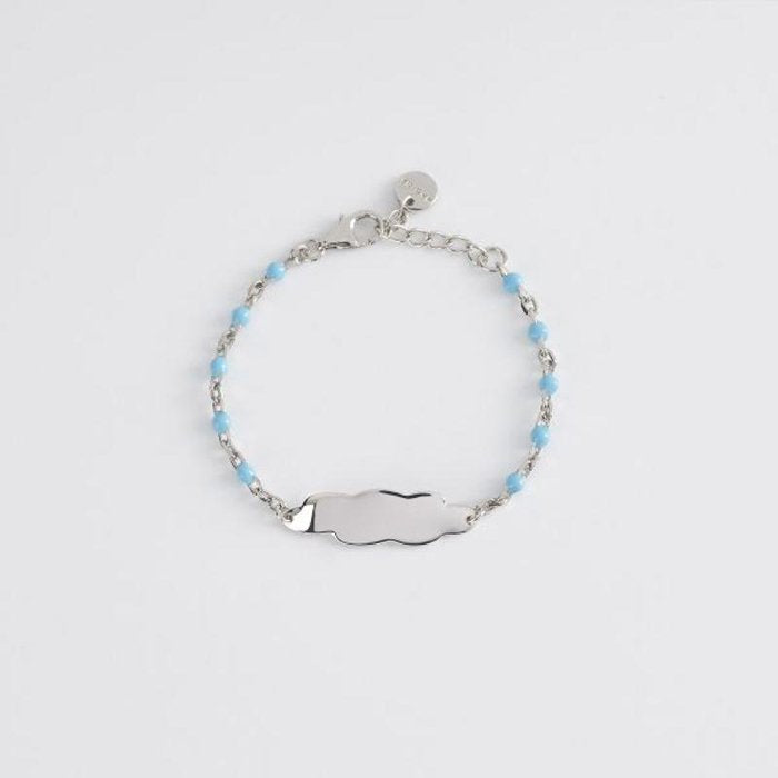 BLUE BRACELET WITH ENGRAVABLE CLOUD