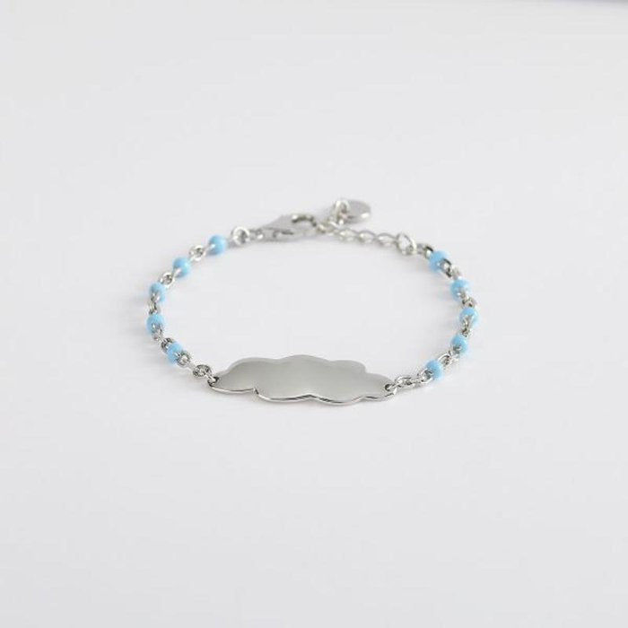 BLUE BRACELET WITH ENGRAVABLE CLOUD