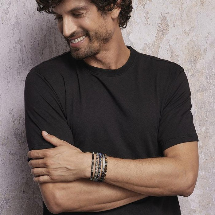 BLACK TURQUOISE DISC BRACELET