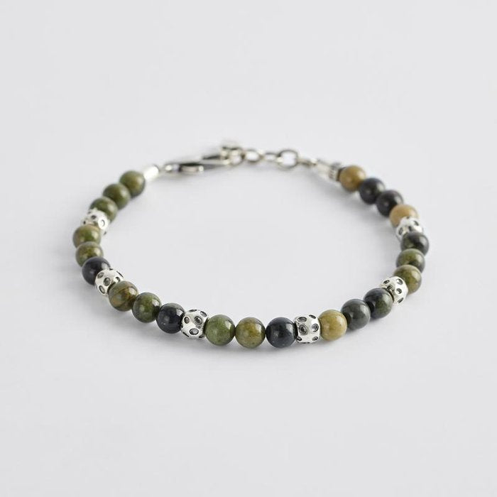 JASPER AND SILVER BRACELET