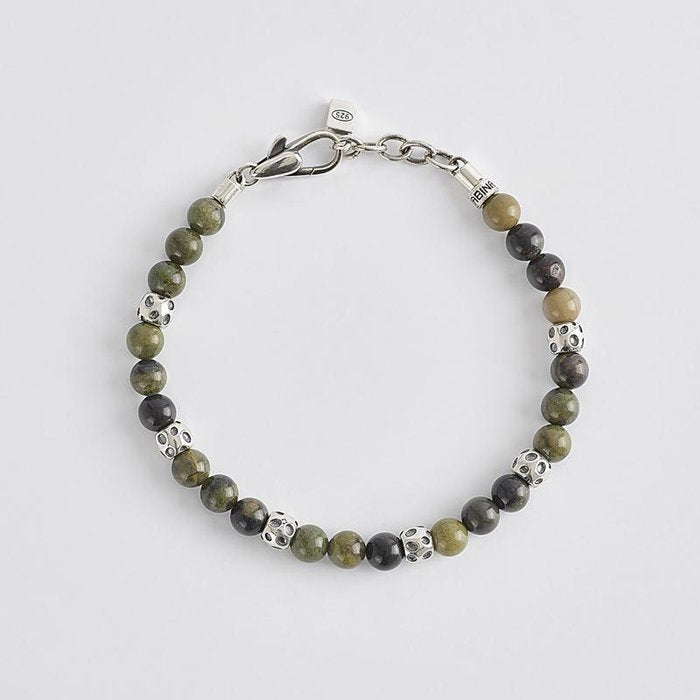 JASPER AND SILVER BRACELET