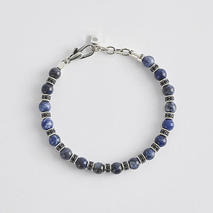 BRACELET SODALITE ET ARGENT