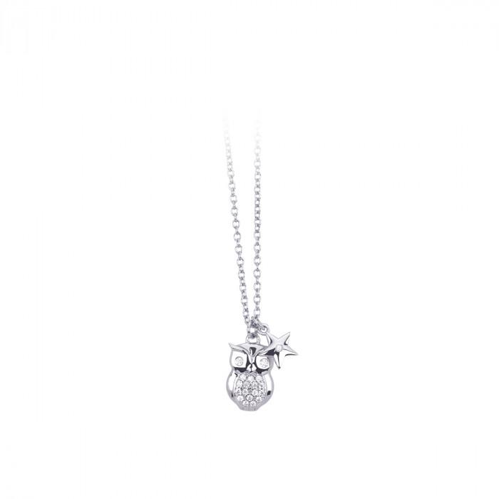 Girocollo pendente gufo strass - gioielleriaperdichizzi.it